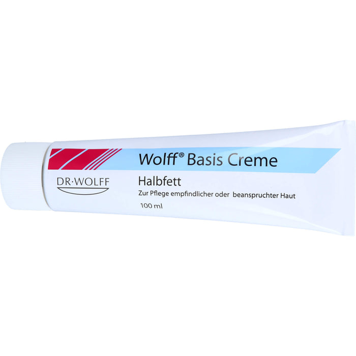 Wolff Basis Creme zur Pflege empfindlicher oder beanspruchter Haut, 100 ml Creme