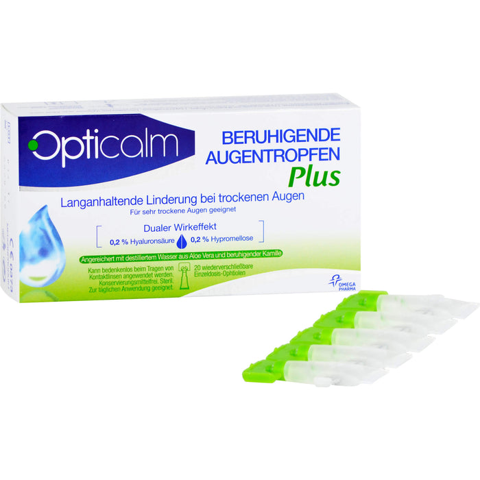 Opticalm Beruhigende Augentropfen Plus, 20 pcs. Solution