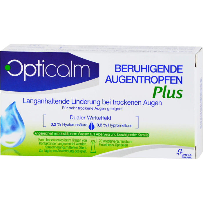 Opticalm Beruhigende Augentropfen Plus, 20 pcs. Solution