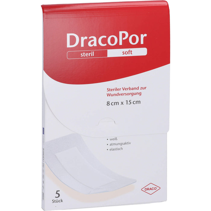 Dracopor Wundverband 15 cm x 8 cm steril, 5 pc Pansements