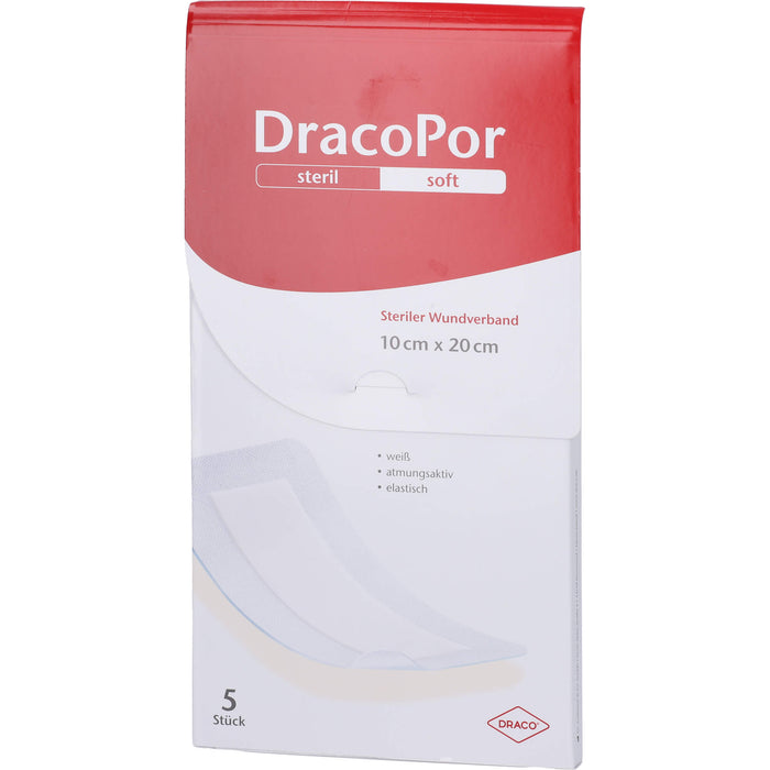 DRACOPOR Wundverband 20 cm x 10 cm steril, 5 pc Pansements