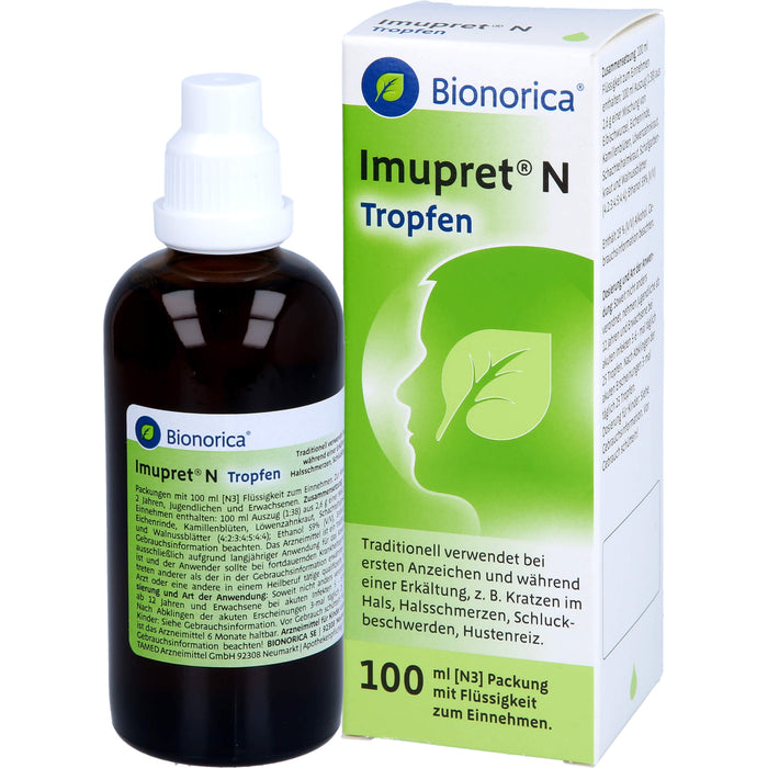 Imupret N Tropfen bei ersten Anzeichen und während einer Erkältung, 100 ml Solution