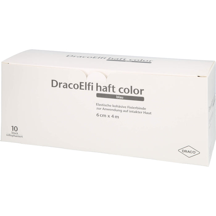 DracoElfi haft color Fixierbinde 6cmx4m blau, 1 St BIN