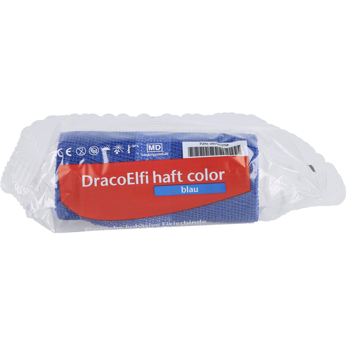 DracoElfi haft color Fixierbinde 10cmx4m blau, 1 pcs. Bandage