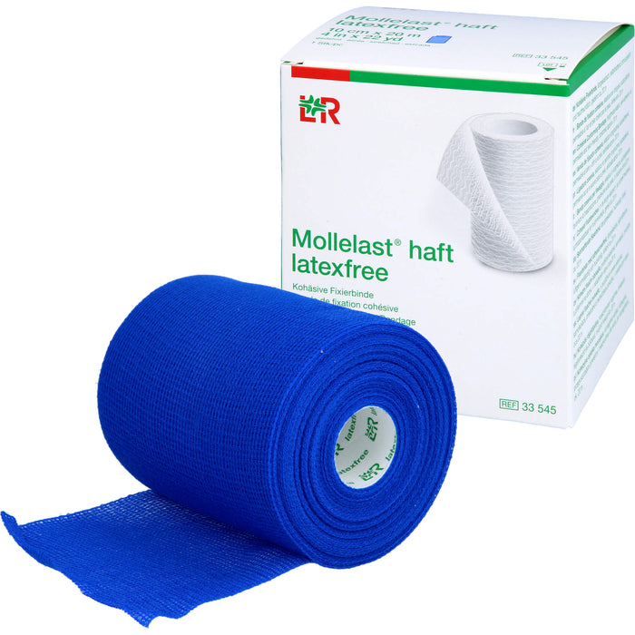 Mollelast haft latexfrei blau 10cm x 20m gedehnt, 1 St BIN