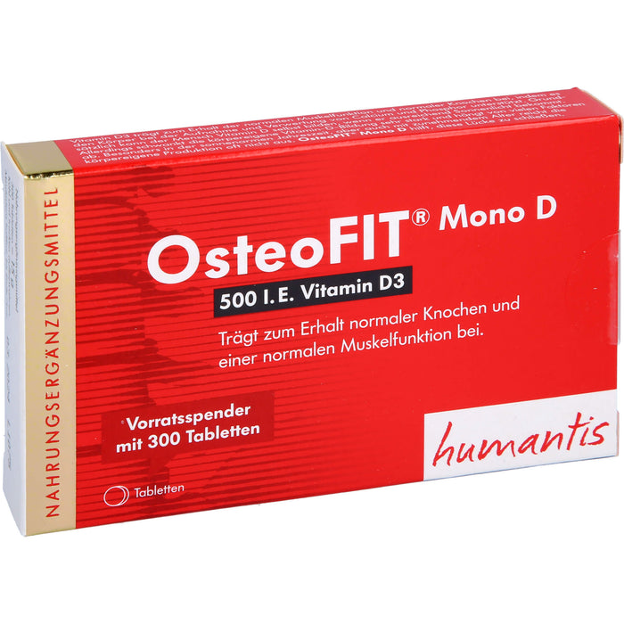 OsteoFIT Mono D Tabletten trägt zum Erhalt normaler Knochen und einer normalen Muskelfunktion bei, 300 pcs. Tablets