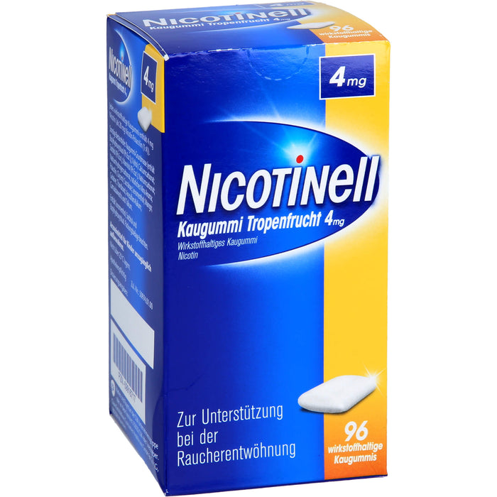 Nicotinell Tropenfrucht Kaugummi 4 mg zur Raucherentwöhnung, 96 St. Kaugummi