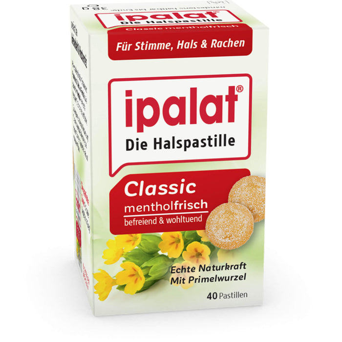 ipalat Die Halspastille Classic mentholfrisch, 40 pc Pastilles