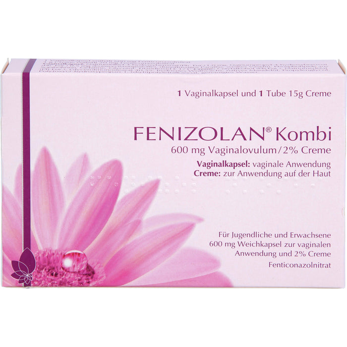 FENIZOLAN Kombi 600 mg Vaginalovulum/2% Creme bei Pilzerkrankungen der Scheide, 1 pcs. Combipack