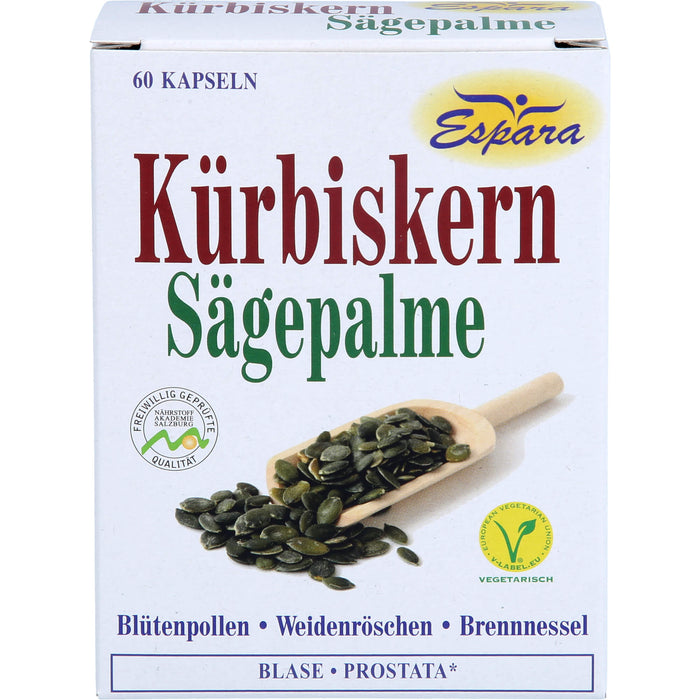 Kürbiskern-Sägepalme Kapseln für Blase und Prostata, 60 pcs. Capsules