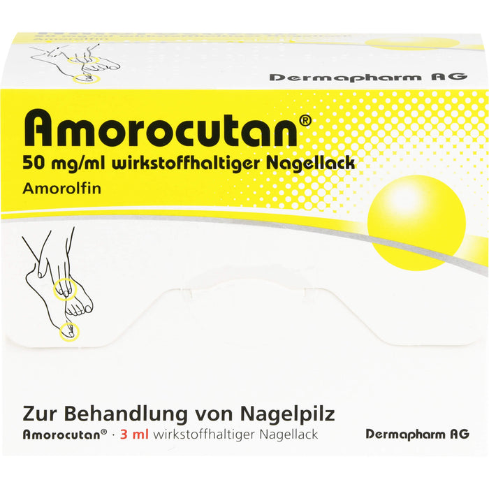 Amorocutan 50 mg/ml wirkstoffhaltiger Nagellack, 3 ml Vernis à ongles contenant une substance active