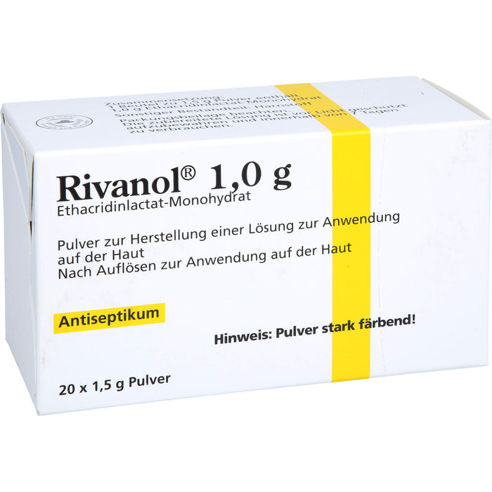 Rivanol 1,0 g Pulver Antiseptikum, 20 St. Beutel