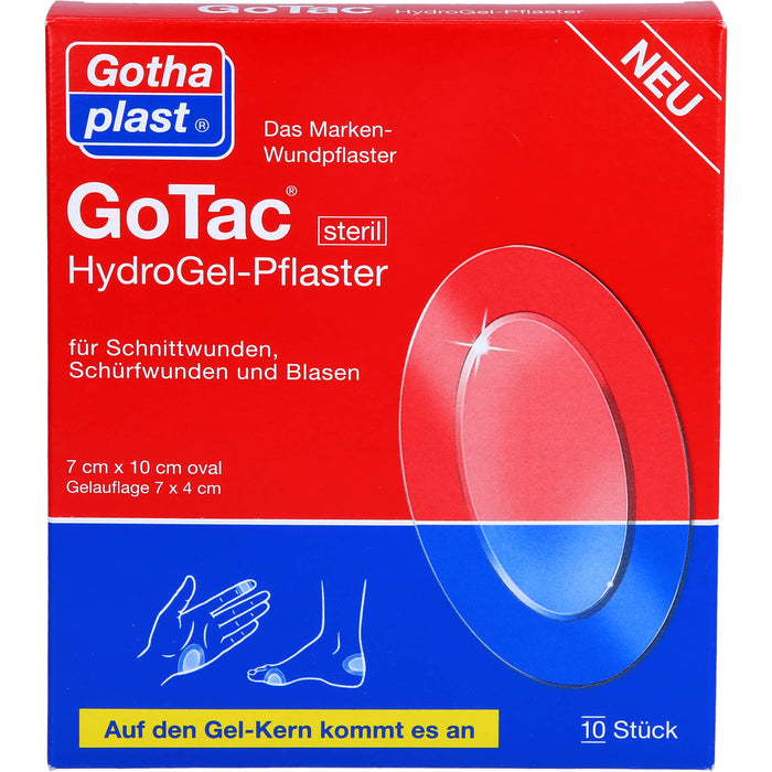 GoTac HydroGel-Pflaster 7 x 10 cm steril, 10 pcs. Patch