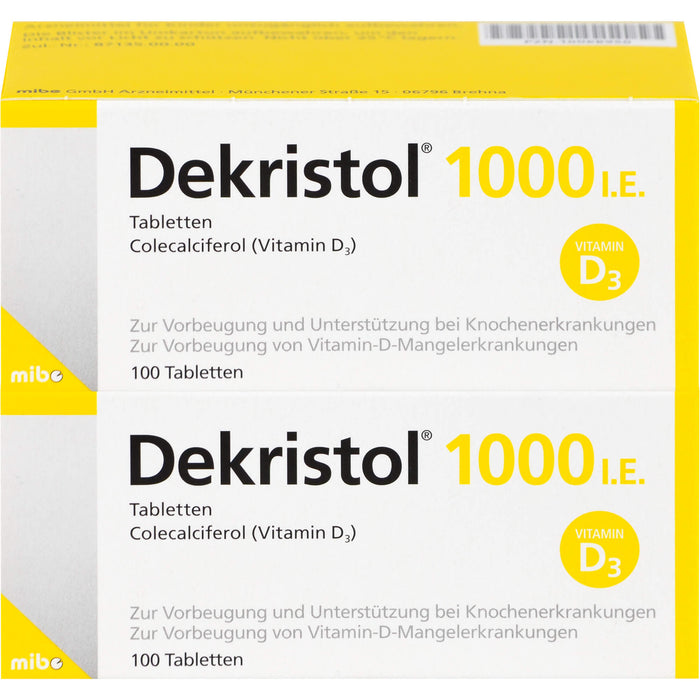 Dekristol 1.000 I.E. Tabletten, 200 pc Tablettes