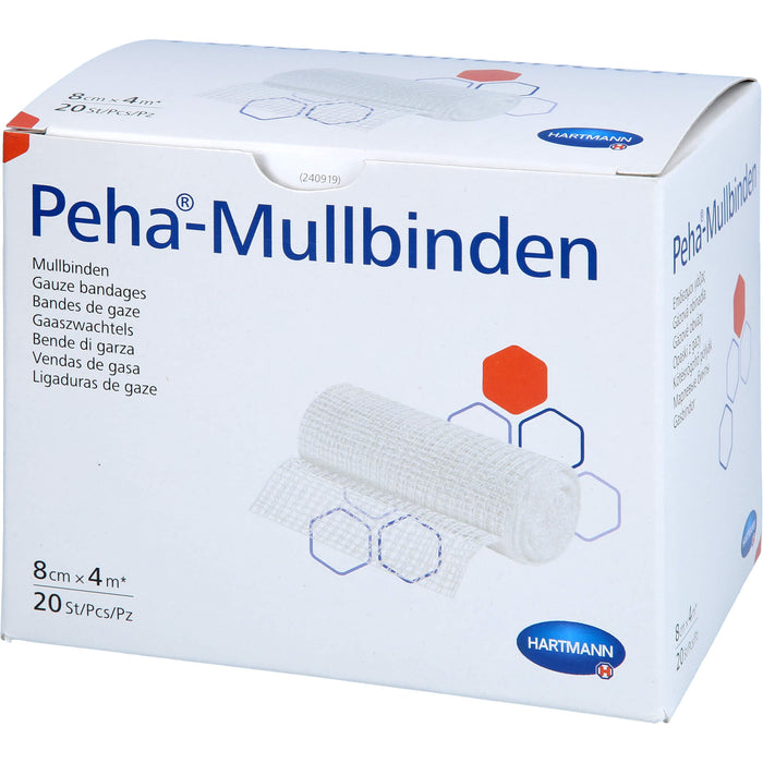 HARTMANN Peha-Mullbinden 8 cm x 4 m, 20 pc Bandage