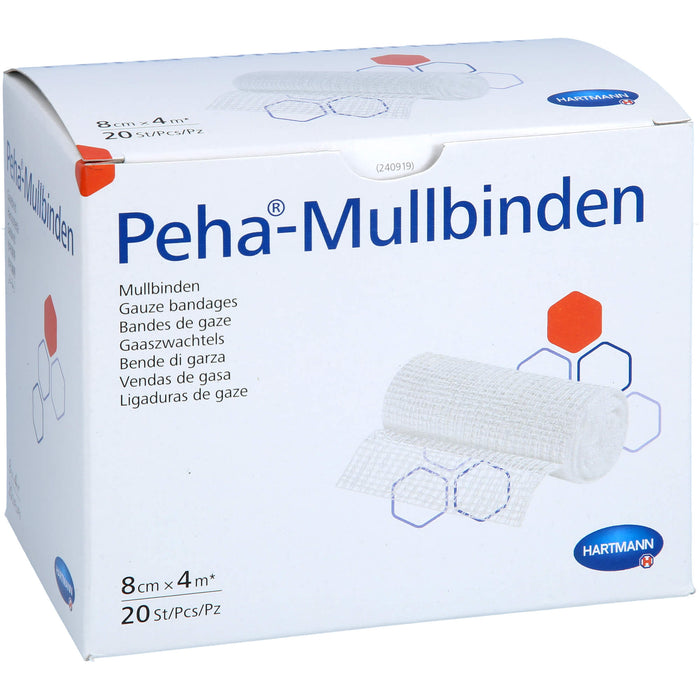 HARTMANN Peha-Mullbinden 8 cm x 4 m, 20 pcs. Bandage