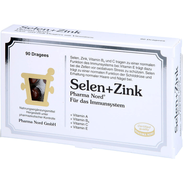 Selen + Zink Pharma Nord Dragees, 90 pc Tablettes