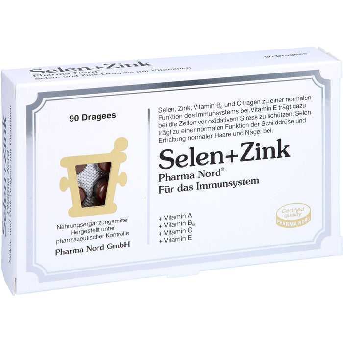 Selen + Zink Pharma Nord Dragees, 90 St. Tabletten