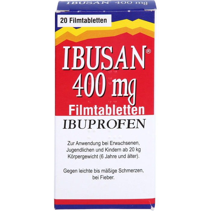 Ibusan 400 mg Filmtabletten bei Schmerzen und Fieber, 20 pc Tablettes