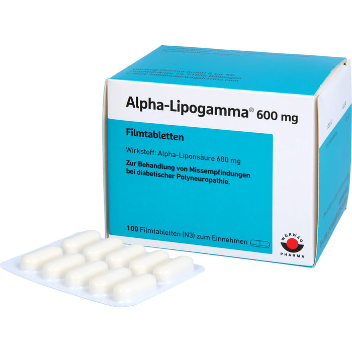 Alpha-Lipogamma 600 mg Filmtabletten, 100 pc Tablettes