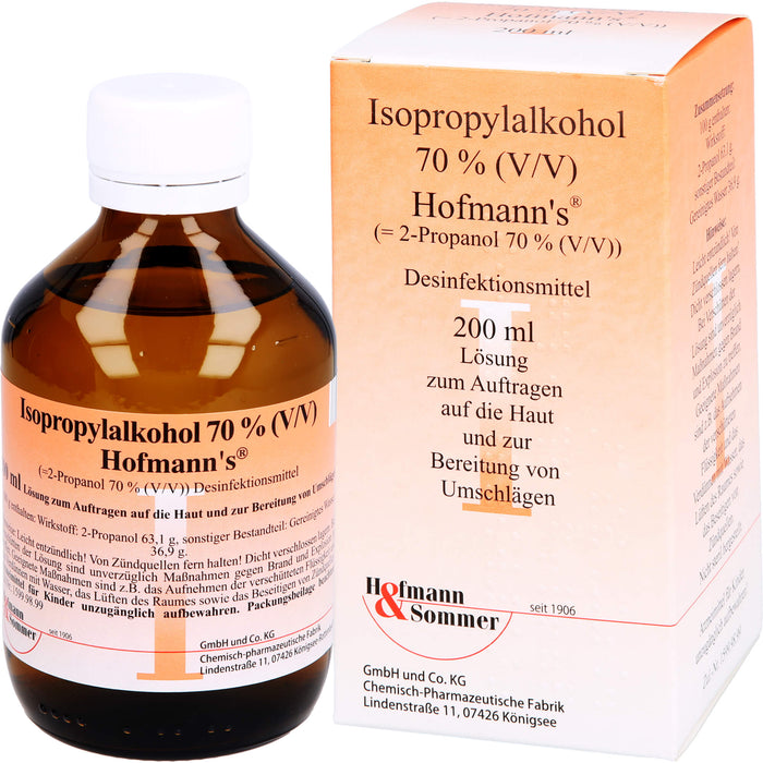 Isopropylalkohol 70% Hofmann's Desinfektionsmittel, 200 ml Lösung