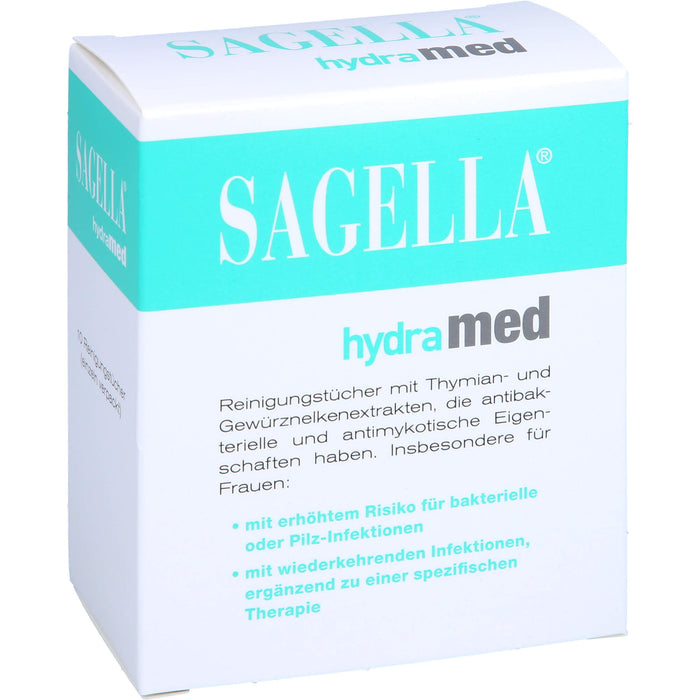 SAGELLA hydramed Intim-Reinigungstücher, 10 pc Tissus