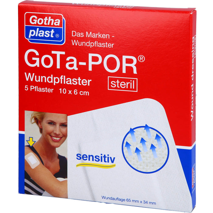 GoTa-POR Wundpflaster steril 100 mm x 60 mm, 5 St. Pflaster