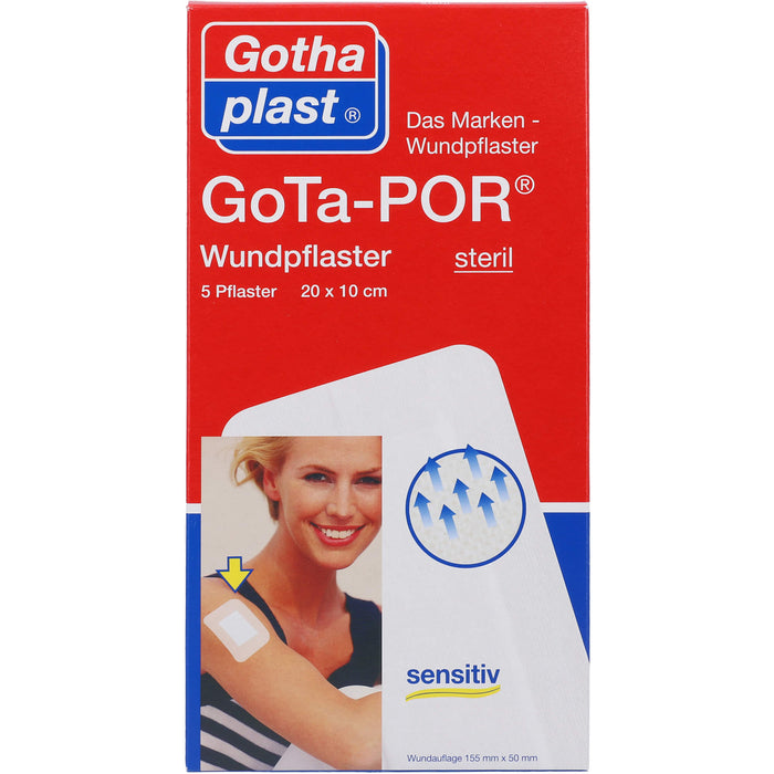 GoTa-POR Wundpflaster steril 20 x 10 cm, 5 pcs. Patch