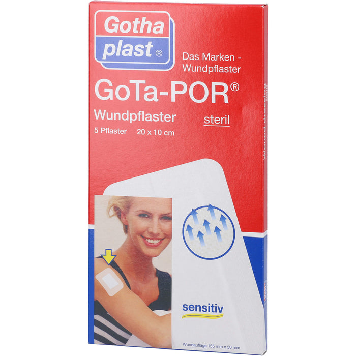 GoTa-POR Wundpflaster steril 20 x 10 cm, 5 pc Pansement