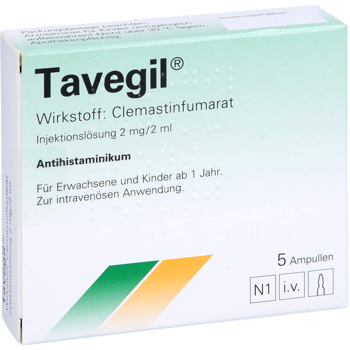 Tavegil Injektionslösung Antihistaminikum, 5 pcs. Ampoules