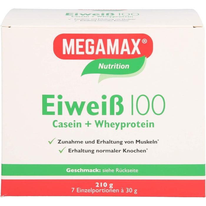 MEGAMAX Basic & Active Eiweiß 100 Pulver Cappuccino-Geschmack, 210 g Powder