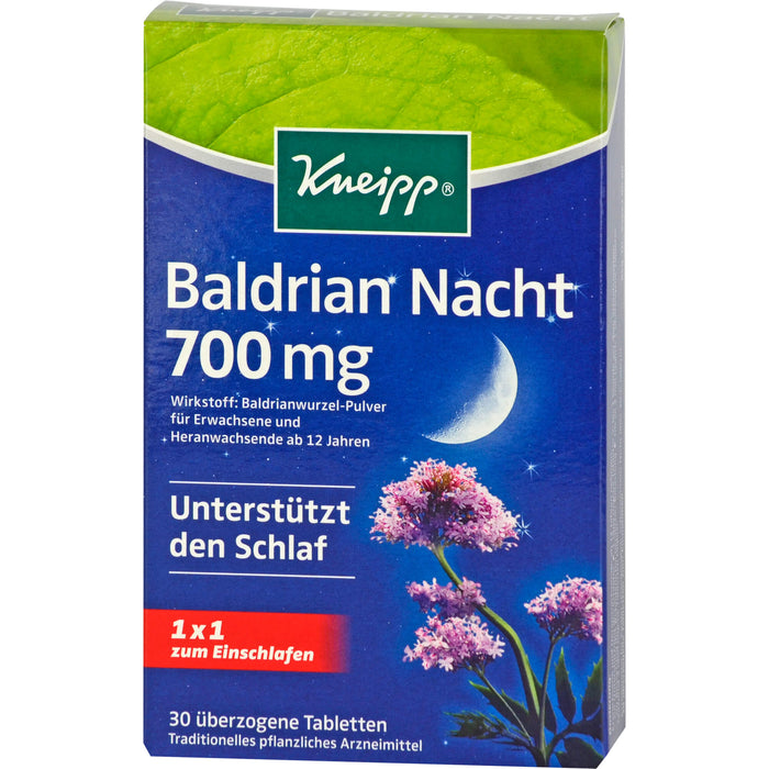 Kneipp Baldrian Nacht 700 mg Tabletten, 30 pc Tablettes