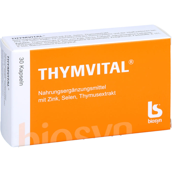 THYMVITAL Kapseln mit Thymusextrakt, Selen und Zink, 30 pcs. Capsules