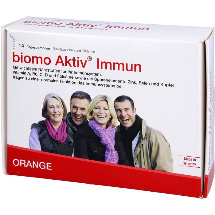 biomo Aktiv Immun Trinkfläschchen und Tabletten, 14 pcs. Portions