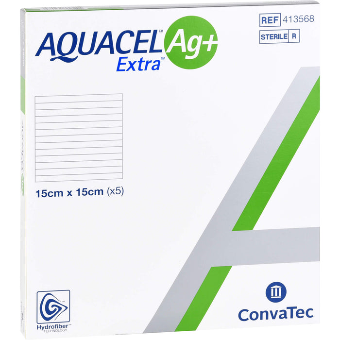 AQUACEL Ag+ Extra 15X15CM, 5 St. Kompressen