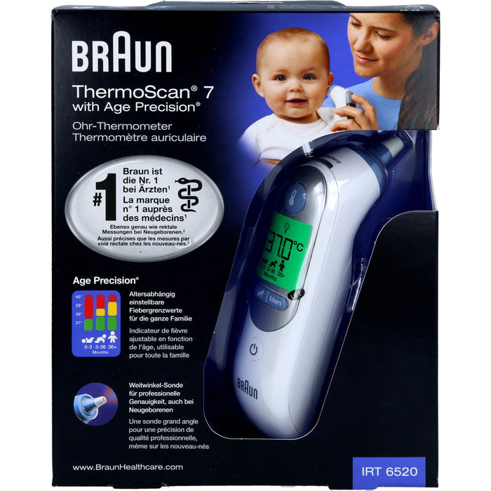 Braun ThermoScan 7 Ohr-Thermometer, 1 pc thermomètre clinique