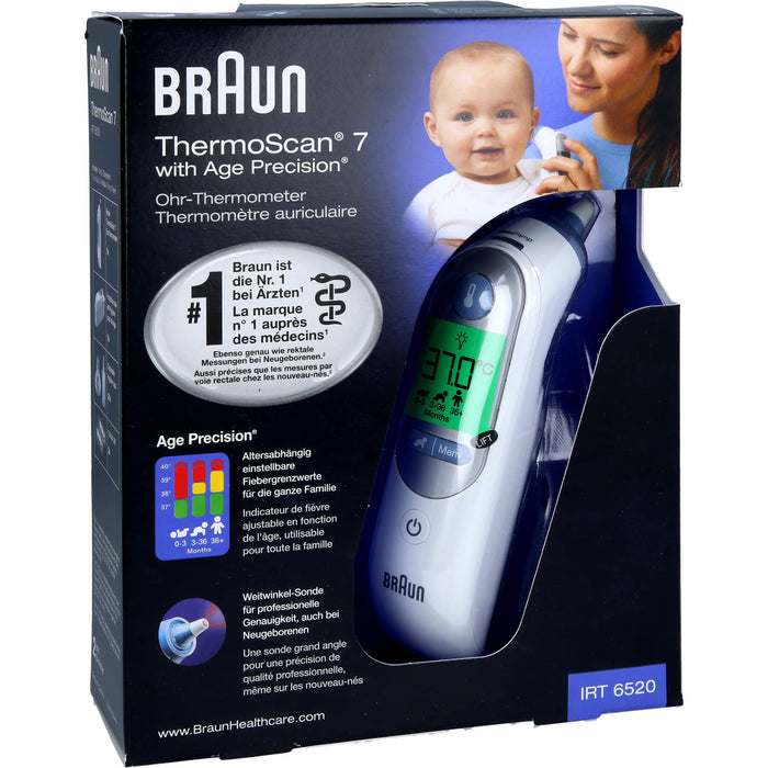 Braun ThermoScan 7 Ohr-Thermometer, 1 pc thermomètre clinique