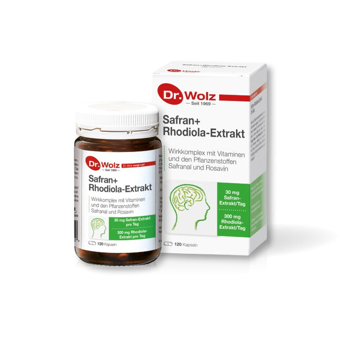 Dr. Wolz Safran+Rhodiola-Extrakt Kapseln, 120 St. Kapseln