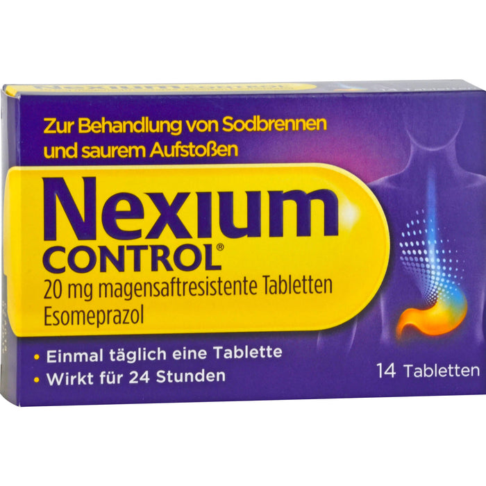 Nexium Control 20 mg Tabletten bei Sodbrennen, 14 pc Tablettes