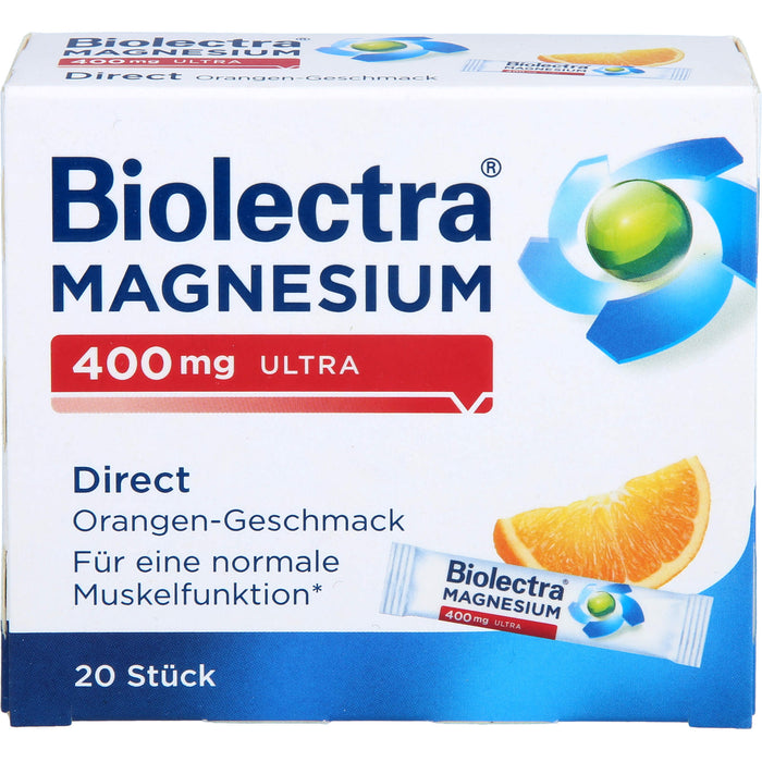 Biolectra Magnesium 400 mg ultra direct Orangengeschmack, 20 pc Sachets