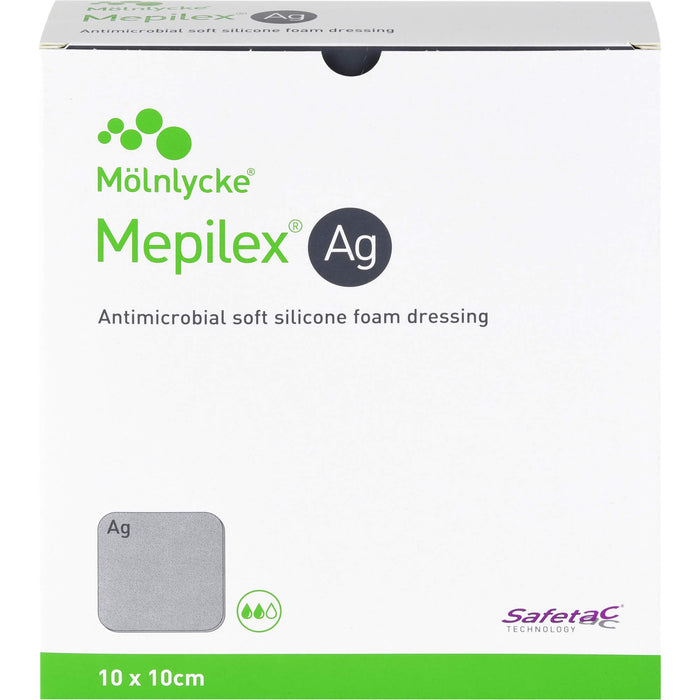 MEPILEX Ag Verband 10x10cm steril, 10 St VER