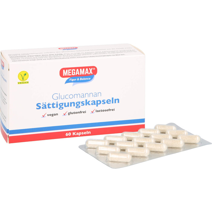 MEGAMAX Figur & Balance Glucomannan Sättigungskapseln, 60 St. Kapseln