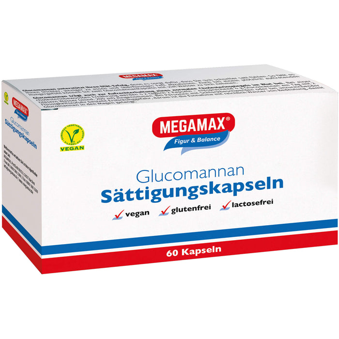 MEGAMAX Figur & Balance Glucomannan Sättigungskapseln, 60 pcs. Capsules