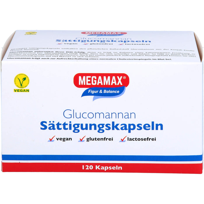 MEGAMAX Figur & Balance Glucomannan Sättigungskapseln, 120 pc Capsules