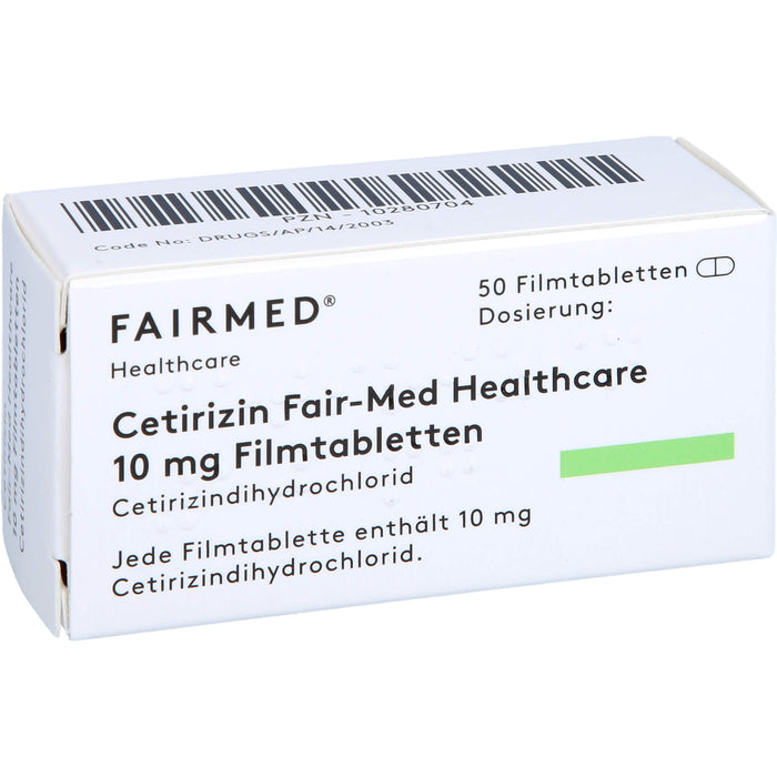 Cetirizin Fair-Med Healthcare 10 mg Filmtabletten, 50 St. Tabletten