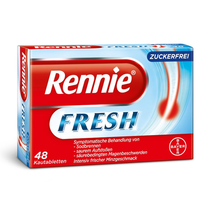 Rennie fresh Kautabletten zuckerfrei Minzgeschmack, 48 St. Tabletten