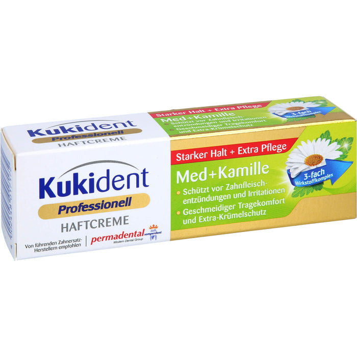 Kukident Haftcreme Med + Kamille extra starker Halt, 40 g Crème