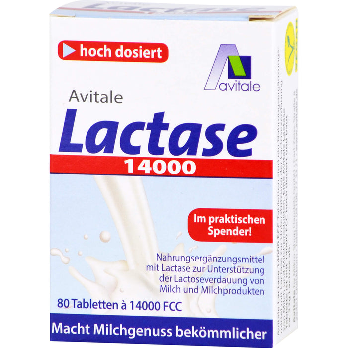 Avitale Lactase 14000 Tabletten, 80 pc Tablettes