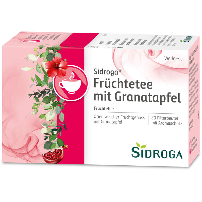 Sidroga Wellness Früchtetee mit Granatapfel, 20 pc Sac filtrant