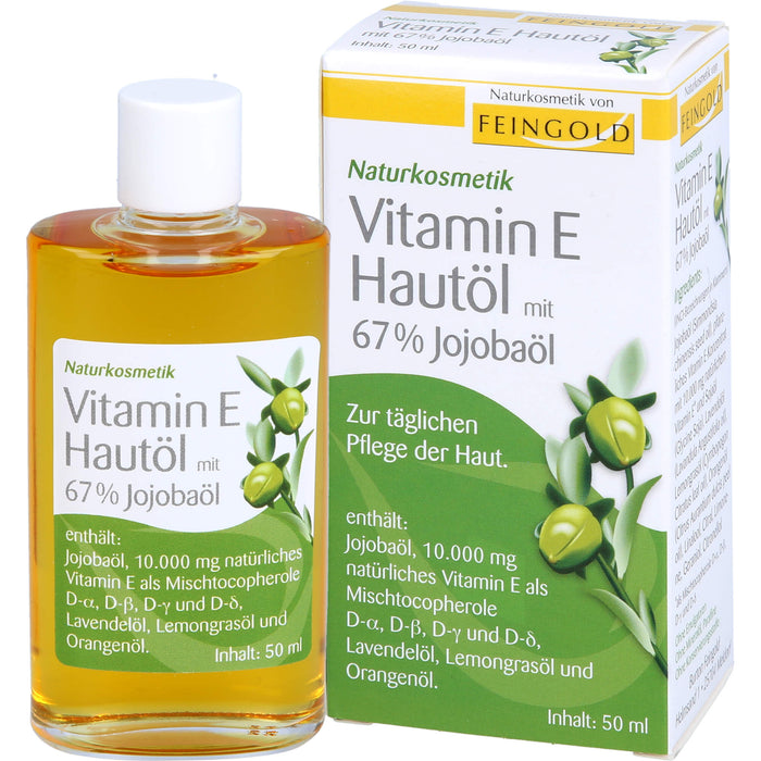 Vitamin E Hautöl mit 67% Jojobaöl, 50 ml OEL